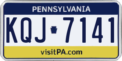 PA license plate KQJ7141