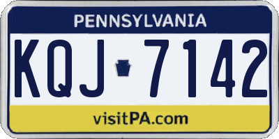 PA license plate KQJ7142