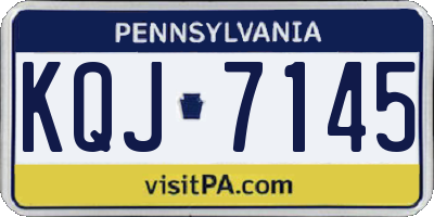 PA license plate KQJ7145