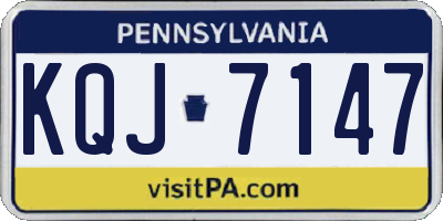 PA license plate KQJ7147