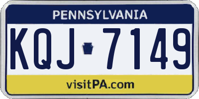 PA license plate KQJ7149