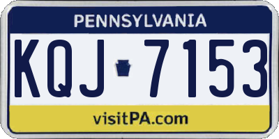 PA license plate KQJ7153