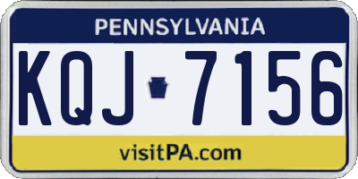PA license plate KQJ7156