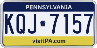 PA license plate KQJ7157