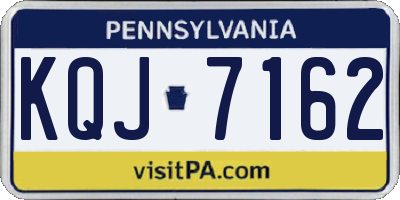 PA license plate KQJ7162