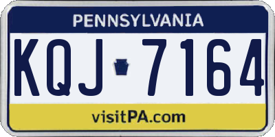 PA license plate KQJ7164