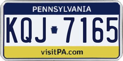 PA license plate KQJ7165