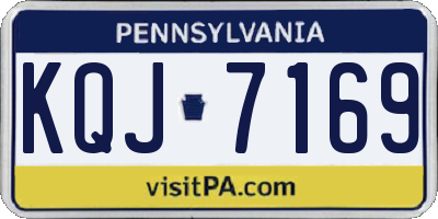 PA license plate KQJ7169