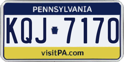 PA license plate KQJ7170