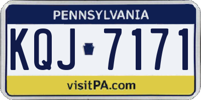 PA license plate KQJ7171
