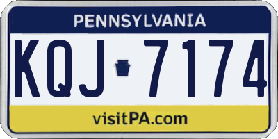 PA license plate KQJ7174