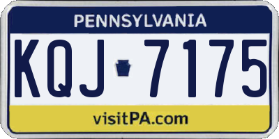 PA license plate KQJ7175