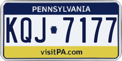 PA license plate KQJ7177