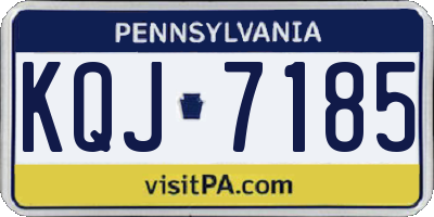 PA license plate KQJ7185