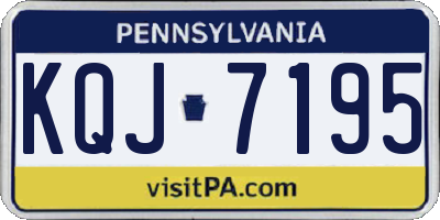 PA license plate KQJ7195