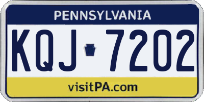 PA license plate KQJ7202