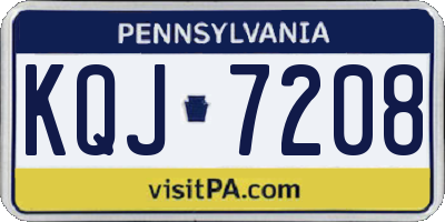 PA license plate KQJ7208