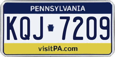 PA license plate KQJ7209
