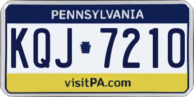 PA license plate KQJ7210