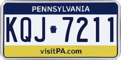 PA license plate KQJ7211