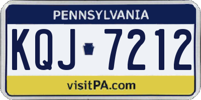 PA license plate KQJ7212