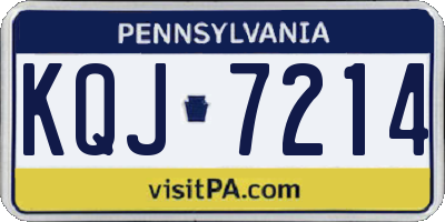 PA license plate KQJ7214