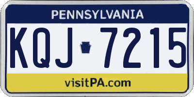 PA license plate KQJ7215