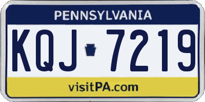 PA license plate KQJ7219