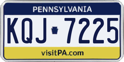PA license plate KQJ7225