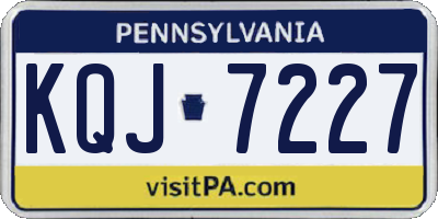 PA license plate KQJ7227