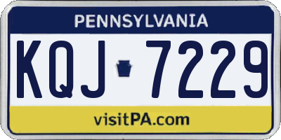 PA license plate KQJ7229