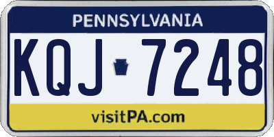 PA license plate KQJ7248