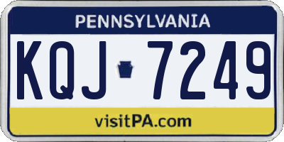 PA license plate KQJ7249