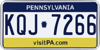 PA license plate KQJ7266