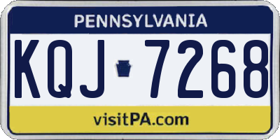 PA license plate KQJ7268
