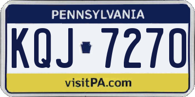 PA license plate KQJ7270