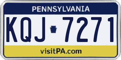 PA license plate KQJ7271