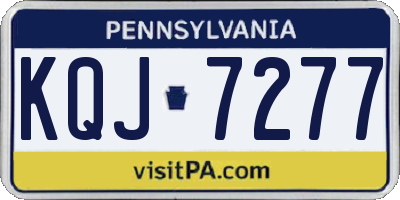 PA license plate KQJ7277