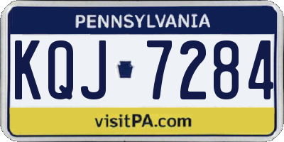 PA license plate KQJ7284