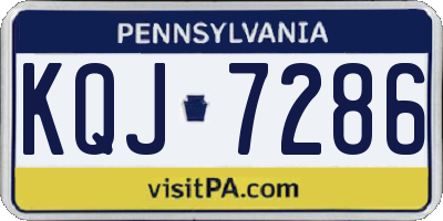 PA license plate KQJ7286