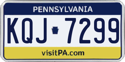 PA license plate KQJ7299
