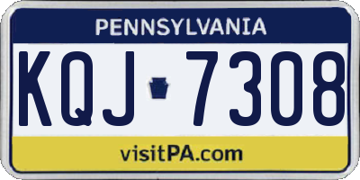 PA license plate KQJ7308