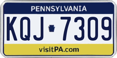 PA license plate KQJ7309