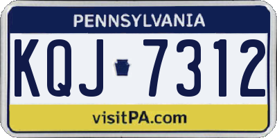 PA license plate KQJ7312