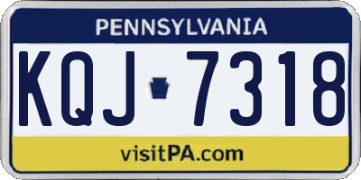 PA license plate KQJ7318