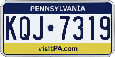 PA license plate KQJ7319