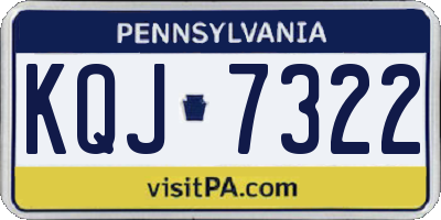PA license plate KQJ7322