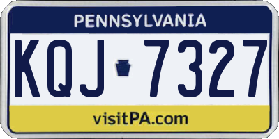 PA license plate KQJ7327