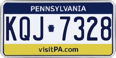 PA license plate KQJ7328
