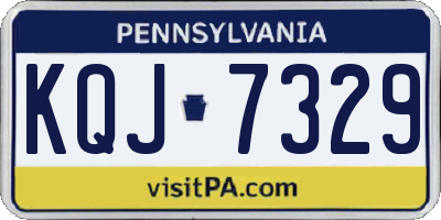 PA license plate KQJ7329